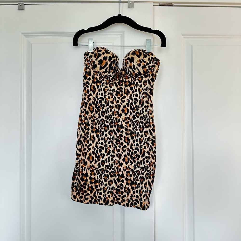 Victoria secret power figure shaping slip animal print 32C